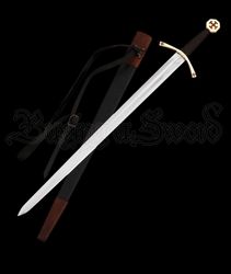 Scottish Knight Templar Sword with Scabbard, Lord of the rings sword,
