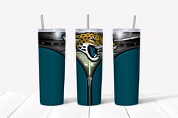 Jacksonville Jaguars Zipper Tumbler Wrap Design - JPEG & PNG - Sublimation Printing - NFL - Football - 20oz Tumbler