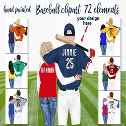 Baseball player clipart: "BASEBALL CLIPART" Baseball graphics Baseball jerseys Sports Clipart Sports Team Clipart Sublim