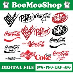 Coca Cola Bundle SVG, Diet Dr Pepper Bundle Logo, Coca Cola Bundle, Coca Cola Bundle Cut File, Coca Cola Bundle Cricut,