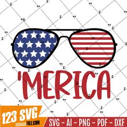 Merica SVG / America SVG / Cut File / Clip art / Commercial use / Instant Download / Silhouette / 4th of July SVG / Inde