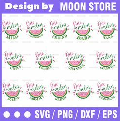One in a Melon First Birthday Png, Pink Watermelon Party Png, Family Png, Family Birthday Png, One In A Melon Png