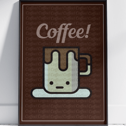 Coffee Time Wall Art  Coffee Art Painting by Stainles