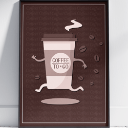 Coffee to Go Wall Art  Coffee Painting by Stainles