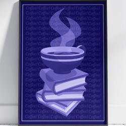 Coffee and Books Wall Art  Coffee Painting by Stainles