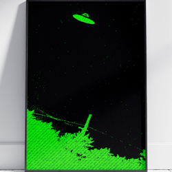 Flying Saucers Wall Art  UFO painting by Stainles