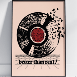 Abstract Vinyl Record Print Wall Art  Retro Poster by Stainles