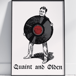Old Vinyl Record Print Wall Art Vintage Poster by Stainles