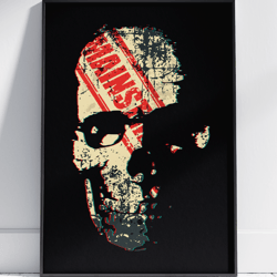 Grunge Skull Wall Art Gothic Skull Painting by Stainles