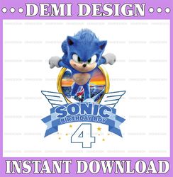 Personalized Thunder Light Sonic Birthday Png, The Hedgehog Png, Custom Named Age Thunder Light Png, Digital Download