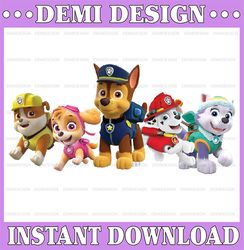 Paw Dogs Png, Paw Patrol Png,  Pup Patrol Png, Dog Party Png, Clipart Instant Digital Download Printable