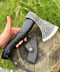 Viking Handmade Forged High Carbon Steel Tomahawk, Hatchet & Integral Axe A Masterpiece for Camping & Outdoor Activities