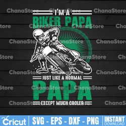 I'm a Biker Papa Just like a Normal Papa except much cooler Digital File PNG Fathers day, biker , motorcycle