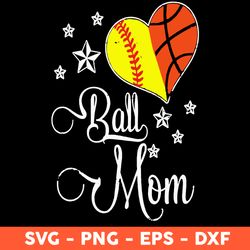Ball Mom Svg, Ball Svg, Heart Svg, Mom Svg, Mother's Day Svg, Cricut, Vector Clipar, Eps, Dxf, Png - Download File