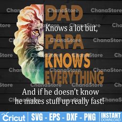 Dad Knows A Lot But Papa Knows Everything Png, Best Dad Ever Png, Fathers Day Gift For Dad, Funny Dad , Sublimation Digi