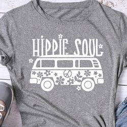 Hippie soul Bus print Flowers Sun Sea Ocean Cruise Summer clipart