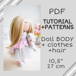 Tilda doll tutorial and patterns, Easy sewing instructions to make doll