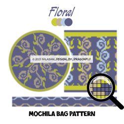 PATTERN: Tapestry crochet bag / wayuu mochila bag / Floral 4