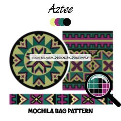 PATTERN: Tapestry crochet bag / wayuu mochila bag / Aztec 1