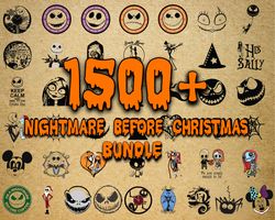 1500 file Nightmare Before Christmas svg dxf eps png, bundle halloween cricut, for Cricut, Silhouette, digital, file cut