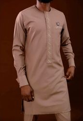 Kaftan African Shirt Top And Down ,African Men clothing, Prom Suit, Senator Wear, free DHL shipping