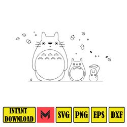 My Neighbor Totoro  Studio Ghibli  Colored  SVG and PNG Design for Cricut, Silhouette (50)