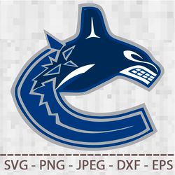 Vancouver Canucks Logo SVG PNG JPEG DXF Digital Cut Vector Files for Silhouette Studio Cricut Design