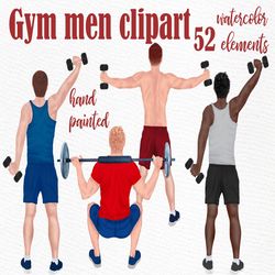 Gym Men Clipart: "FITNESS MEN CLIPART" Gym clipart Exercise Clipart Sports clipart Best Friends Boys Workout clipart mug