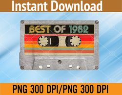 Best Of 1982 40th Birthday Cassette Tape PNG, Digital Download