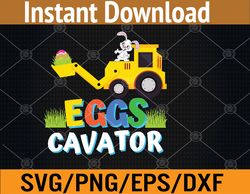Easter Egg Hunt Funny Excavator Toddler Boys Svg, Eps, Png, Dxf, Digital Download