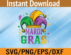 Mardi Gras Mardi Gras 2023 Beads Mask Feathers Svg, Eps, Png, Dxf, Digital Download