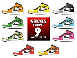 9 Files Shoes Bundle Png, Brand Logo Svg, Logo Shoes, Fashion Logo Svg, Brand Logo Svg, Famous Brand Svg, Brand Svg