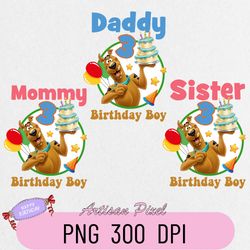 Custom Scooby Doo Birthday Png, Scooby Doo Family Pngs, Birthday Png Name and Age, Scooby Doo Birthday Pngs, Scooby Doo