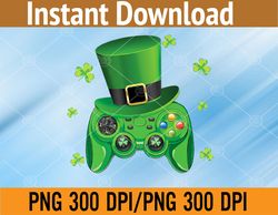 Video Game Controller Irish Gamer Boys St Patricks Day PNG Digital Download
