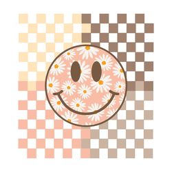 Smiling Flower SVG, Vintage Smiley Face Trendy SVG Cutting Files