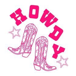 Howdy Western SVG Cowboy Boots SVG Cricut For Files Design