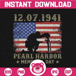 Usa American Flag Soldiers Salute, Pearl Harbor SVG Cricut Cutting File Digital Design, Silhouette - Dxf Eps Pdf svg Inc