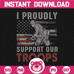 Support Our Troops Sublimation PNG for sublimation, Veteran Usa, Transfers Ready To Press, American flag, 4th of July