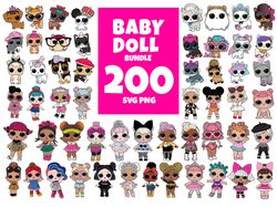 200 files baby doll bundle svg, trending svg, baby doll svg, baby doll png, baby doll clipart, baby svg, small baby
