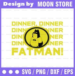 Fatman svg, Batman Bat Man Super Hero Emblem Logo SVG, Super Dadman Bat Hero Funny, Cutting Files for the Cricut