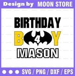 Personalized Name Batman Birthday Svg, Boys Birthday Svg, Disneyland Svg, custom birthday Svg