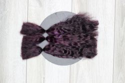 Mohair doll hair 0.35 oz 19-28 cm color purple-brown organic locks angora barbie Reborn Blythe Bjd Bullip parts