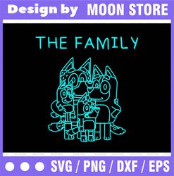 The Heeler Family Bluey Dad Mom For Lover Png, Bluey Dad Png, Bluey Mum Png, Bluey Family