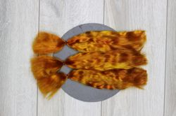 Mohair doll hair 0.35 oz 19-28 cm color fiery copper organic locks angora barbie Reborn Blythe Bjd Bullip parts