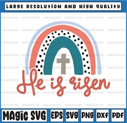 He is Risen Svg, Easter Rainbow Svg, Cross Svg, Leopard Rainbow Svg, Easter Bunny, Digital Download