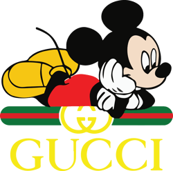 Mickey Gucci Logo Brand Svg, Gucci Logo Fashion Svg, Gucci Logo Svg, Fashion Logo Svg, File Cut Digital Download