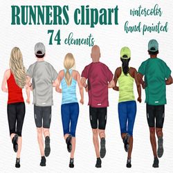 Runners clipart: "RUNNING PEOPLE" Marathon clipart Fitness clipart Sport clipart Workout clipart Runner clipart Runner g