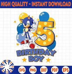Personalized Sonic Birthday Boy Age Png, Custom Sonic Birthday Png, Family Matching Sonic Png, Digital Download