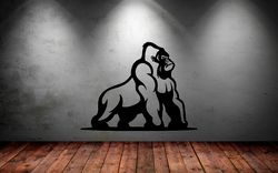 angry gorilla, gorilla sticker, a wild animal, car sticker wall sticker vinyl decal mural art decor