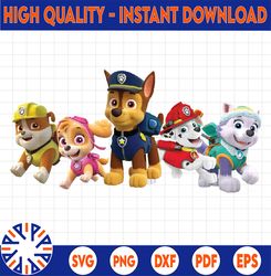 Paw Dogs Png, Paw Patrol Png,  Pup Patrol Png, Dog Party Png, Clipart Instant Digital Download Printable